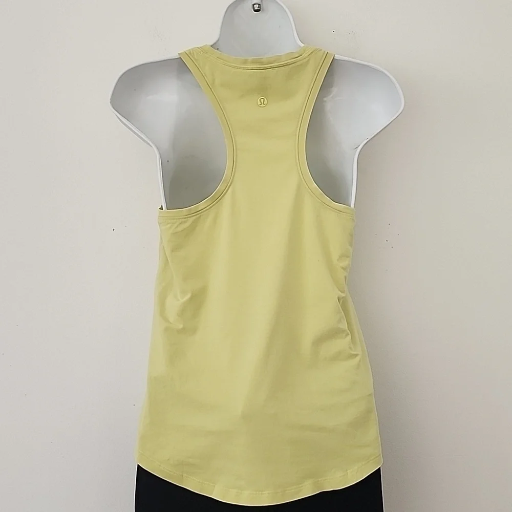 Lululemon Womens Racerback Tank Top Light Yellow/ Green  Size 4